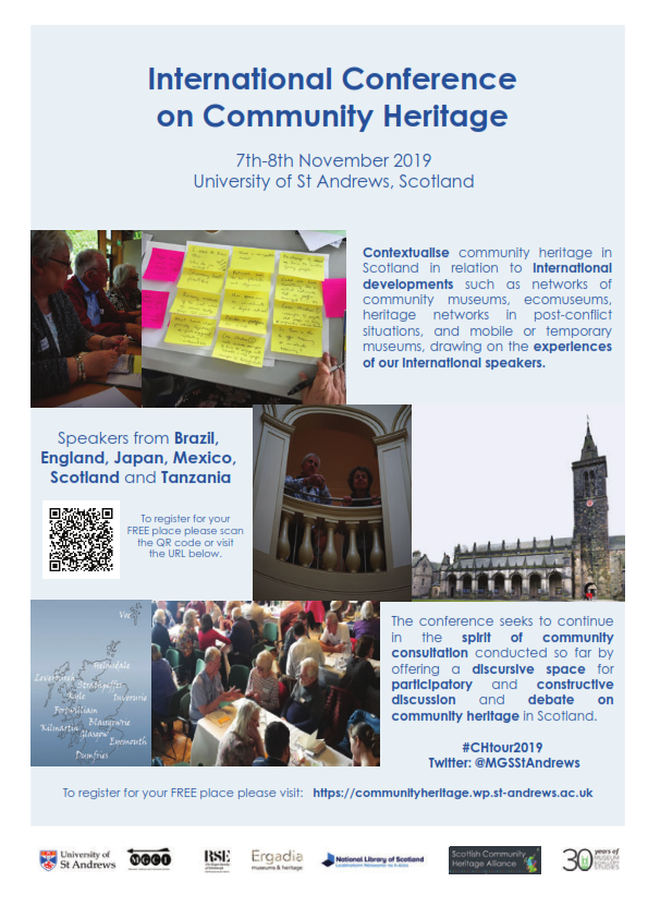 Join us on the 7th - 8th November for:
International Conference on Community Heritage
